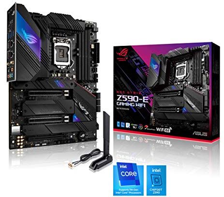 ROG STRIX Z590-E GAMING WIFI ASUS  moderkortshållare Intel LGA 1200 (Intel Z590, ATX, 4x M.2, PCIe 4.0, USB 3.2 Gen 2x2, WiFi6, Aura Sync) ROG STRIX Z590-E GAMING WIFI ASUS  moderkortshållare Intel LGA 1200 (Intel Z590, ATX, 4x M.2, PCIe 4.0, USB 3.2 Gen 2x2, WiFi6, Aura Sync)