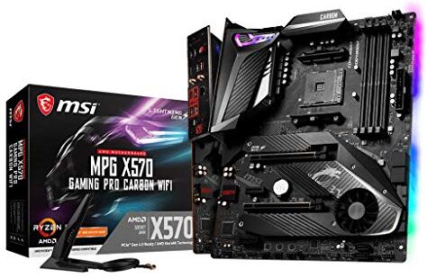 7B93-001R MSI Mpg X570 Gaming Pro Carbon WiFi AMD AM4 DDR4 CF m.2 USB 3.2 Gen 2 WLAN 6 HDMI ATX Gaming moderkort 7B93-001R MSI Mpg X570 Gaming Pro Carbon WiFi AMD AM4 DDR4 CF m.2 USB 3.2 Gen 2 WLAN 6 HDMI ATX Gaming moderkort