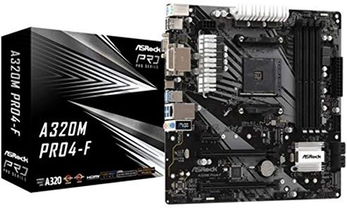 90-MXBAA0-A0UAYZ ASRock A320M Pro4-F moderkort 90-MXBAA0-A0UAYZ ASRock A320M Pro4-F moderkort