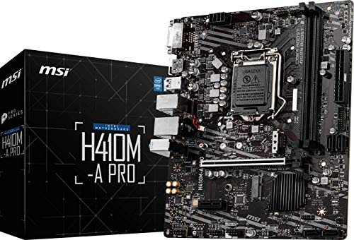 H410M-A PRO MSI  – Carte-mère – micro ATX – uttag LGA1200 – H410 – USB 3.2 Gen 1 – Gigabit LAN – tecknad grafik embarquée (enhetens centrale behövs) – ljud HD (8 kanaux) H410M-A PRO MSI  – Carte-mère – micro ATX – uttag LGA1200 – H410 – USB 3.2 Gen 1 – Gigabit LAN – tecknad grafik embarquée (enhetens centrale behövs) – ljud HD (8 kanaux)