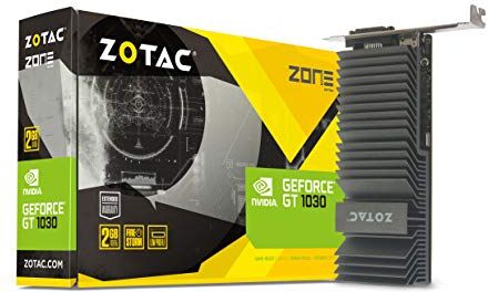 ZT-P10300B-20L ZOTAC GeForce GT 1030 2 GB ZONE Edition passiv DVI-D HDMI svart ZT-P10300B-20L ZOTAC GeForce GT 1030 2 GB ZONE Edition passiv DVI-D HDMI svart