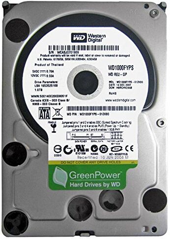 WD1000FYPS 1000 GB 3,5" WD RE2 GP  SATA 7200 rpm 16 MB WD1000FYPS 1000 GB 3,5" WD RE2 GP  SATA 7200 rpm 16 MB