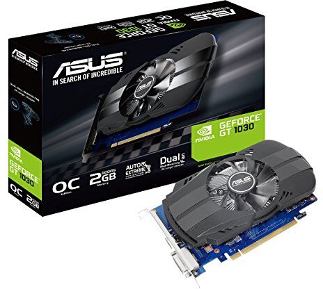 B991M96 Asus Phoenix GeForce PH-GT1030-O2G grafikkort (Nvidia, PCIe 3.0, 2 GB GDDR5-minne, HDMI, DVI) B991M96 Asus Phoenix GeForce PH-GT1030-O2G grafikkort (Nvidia, PCIe 3.0, 2 GB GDDR5-minne, HDMI, DVI)