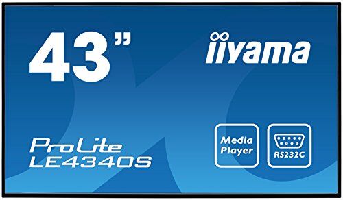 4948570114184 iiyama ProLite LE4340S-B1 108 cm (43 tum) Info-display AMVA Panel Full-HD USB mediaspelare (VGA, DVI, HDMI, 8ms, 12 std/7) svart 4948570114184 iiyama ProLite LE4340S-B1 108 cm (43 tum) Info-display AMVA Panel Full-HD USB mediaspelare (VGA, DVI, HDMI, 8ms, 12 std/7) svart