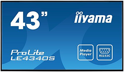 4948570114184 iiyama ProLite LE4340S-B1 108 cm (43 tum) Info-display AMVA Panel Full-HD USB mediaspelare (VGA, DVI, HDMI, 8ms, 12 std/7) svart