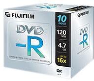 FJ0401 Fujifilm DVD-R Jewel Case 4,7 GB DVD-R (paket med 10)