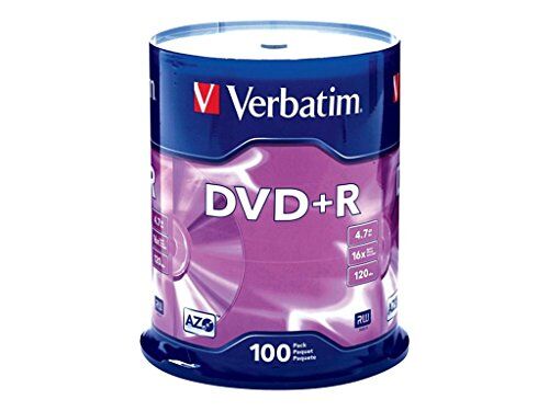 95098 Verbatim DVD+R märkt yta Detaljhandelförpackning 100-Disc Spindle SILVER