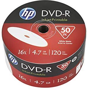 1284179 HP DVD-R Rohlinge tryckbar, 50-pack DVD-R 4,7 GB 1284179 HP DVD-R Rohlinge tryckbar, 50-pack DVD-R 4,7 GB