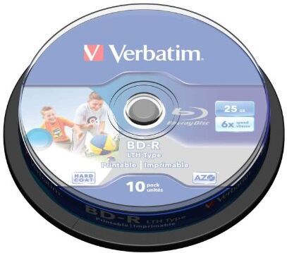 0023942437512 Verbatim BD-R LTH Blu-Ray tomma skivor 25 GB 6 x hastighetsspindel 10-pack
