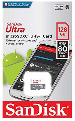 SDSQUNS-128G-GN6MN SanDisk Ultra MicroSDXC 128GB 80MB/S CL. 10 SDSQUNS-128G-GN6MN SanDisk Ultra MicroSDXC 128GB 80MB/S CL. 10