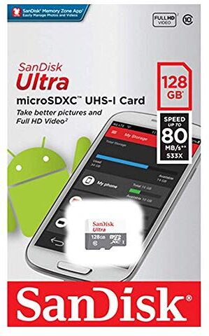 SDSQUNS-128G-GN6MN SanDisk Ultra MicroSDXC 128GB 80MB/S CL. 10