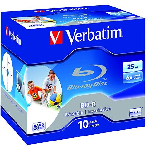 0023942437130 Verbatim 43713 25 GB 6X BD-R Inkjet JC (paket med 10)