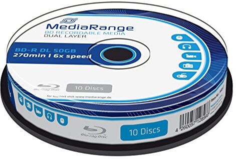 4260057128966 MediaRange MR507 BD-R Blu-ray-skiva med dubbla lager (50 GB 6x hastighet, 10 stycken) 4260057128966 MediaRange MR507 BD-R Blu-ray-skiva med dubbla lager (50 GB 6x hastighet, 10 stycken)