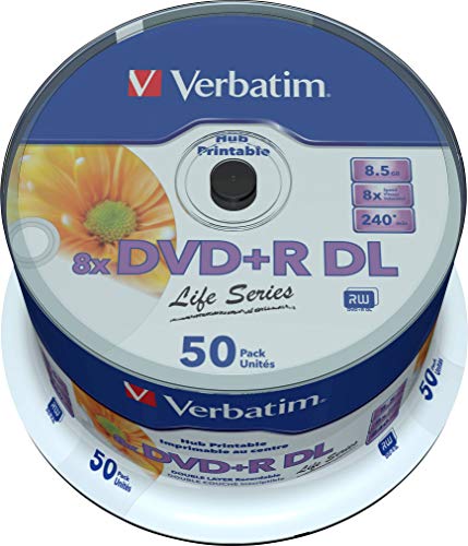 FBA_23942976936 Verbatim DVD+R 8,5 GB (240 min) DL 8x utskrivbar livsserie 50-kaka FBA_23942976936 Verbatim DVD+R 8,5 GB (240 min) DL 8x utskrivbar livsserie 50-kaka