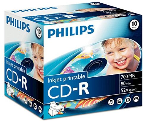 CR7D5JJ10/00 Philips – 10 x CD-R – 700 MB (80 min) 52x – utskrivbar yta – juvelfodral – lagringsmedia CR7D5JJ10/00 Philips – 10 x CD-R – 700 MB (80 min) 52x – utskrivbar yta – juvelfodral – lagringsmedia