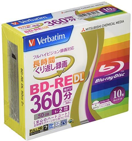 VBE260NP10V1 Verbatim Blu-ray BD-RE DL RW skrivbar 50 GB 2 x hastighet bläckstråle utskrivbart format ver. 2,1 (Japan-import) – 10 skivor i smalt juvelfodral (förseglat pack). Tillverkad i JAPAN VBE260NP10V1 Verbatim Blu-ray BD-RE DL RW skrivbar 50 GB 2 x hastighet bläckstråle utskrivbart format ver. 2,1 (Japan-import) – 10 skivor i smalt juvelfodral (förseglat pack). Tillverkad i JAPAN