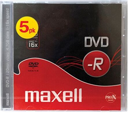 4902580502782 Maxell DVD-R Rohlinge (16 x Speed, 4,7 GB, 5-pack) med Jewel Case