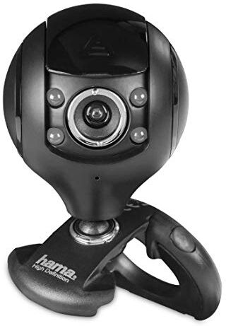 00053950 Hama HD webbkamera med Mirkofon (streaming kamera med lock, webbkamera för konferenser och möten på PC, laptop och notebook) svart 00053950 Hama HD webbkamera med Mirkofon (streaming kamera med lock, webbkamera för konferenser och möten på PC, laptop och notebook) svart