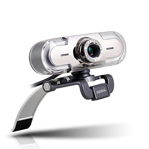PA-PA452 PAPALOOK Webkamera 1080P Full HD Skype-kamera för PC PA452 webbkamera med mikrofon, videosamtal och inspelning för stationära datorer, Plug and Play USB-kamera för YouTube, kompatibel med Windows