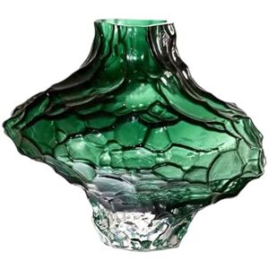 SDRC58EY Dekorativ vas Glasvas Vardagsrum Transparent Blomsterarrangemang Vatten Närande ljus Lyx High end Kreativ konstdekoration Vas (Color : Green, Size : L)