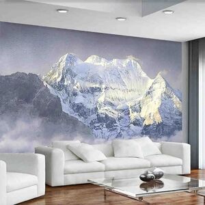 FBITE 3D-väggmålning för vardagsrum anpassad väggmålning tapet 3D snö berg landskap vardagsrum bakgrund vägg sovrum soffa TV heminredning tapeter 3D 118 x 83 tum