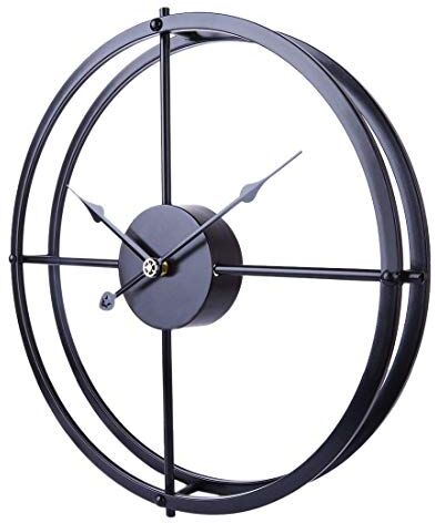 WBDZ Väckarklocka 40 cm stor väggklocka tickar inte – vintage enkel metallkonst tyst väggklocka för vardagsrum dekorativ – gyllene WBDZ Väckarklocka 40 cm stor väggklocka tickar inte – vintage enkel metallkonst tyst väggklocka för vardagsrum dekorativ – gyllene