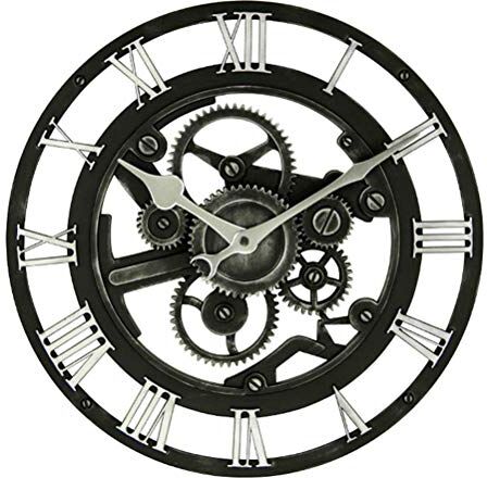 WBDZ Väckarklocka väggklockor, vintage växeldekoration romerska siffror Clockilent icke-tickande & batteridriven, för vardagsrum, sovrum, kök och kontor, silver WBDZ Väckarklocka väggklockor, vintage växeldekoration romerska siffror Clockilent icke-tickande & batteridriven, för vardagsrum, sovrum, kök och kontor, silver