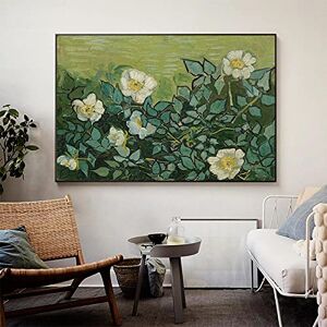SDVIB Vincent Van Gogh vilda rosor affisch och tryck Canvasmålning Väggkonstbilder för vardagsrumsinredning Moderna väggkonstverk 90x130cm Ramlös