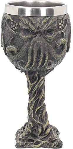 Nemesis Now Cthulhu's törst kalk, 21 cm, grön, konstharts med rostfritt stålinsats, 17 cm Nemesis Now Cthulhu's törst kalk, 21 cm, grön, konstharts med rostfritt stålinsats, 17 cm