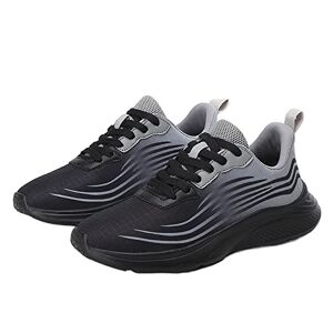 MODGE Herrskor svarta sport löparskor för män sneakers lätta utomhus andningsbara nätträningsskor (färg: 9209 svart, storlek: 41 UK)