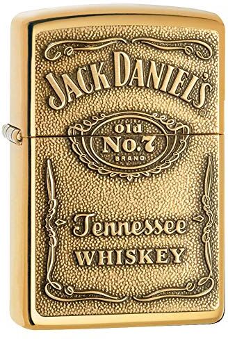 Zippo Mässing Jack Daniels vindtäta cigarettändare äkta rökare tillbehör