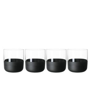 Villeroy & Boch Manufacture Rock, Likörglas set, 4 delar, kristallglas med matt svart bas, 40 ml