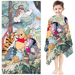 CICOOOD Nalle Pooh strandhandduk 90 x 180 cm Nalle Puh badhandduk handdukar för barn flickor anime badhandduk stor 100 x 200 cm mikrofiber (100 x 200 cm, 13)