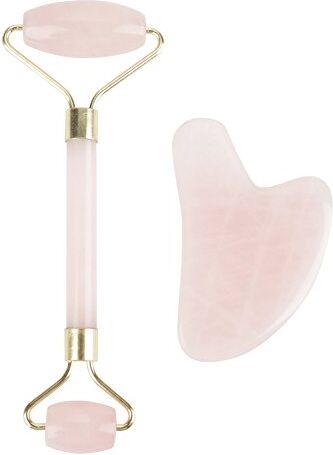 DEWIN Jade Roller Ansiktsroller Gua Sha Naturlig Dubbel Huvud Rosenkvarts Jade Sten Rullskrapa Platta Ansiktsmassage Verktygssats DEWIN Jade Roller Ansiktsroller Gua Sha Naturlig Dubbel Huvud Rosenkvarts Jade Sten Rullskrapa Platta Ansiktsmassage Verktygssats