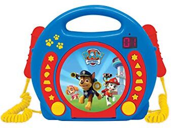 Lexibook PAW Patrol hjälpare på fyra tassar Chase CD-spelare med 2 integrerade mikrofoner, programmerfunktion, hörlursuttag, för barn, AC-drift eller batteri, blå/röd, RCDK100PA Lexibook PAW Patrol hjälpare på fyra tassar Chase CD-spelare med 2 integrerade mikrofoner, programmerfunktion, hörlursuttag, för barn, AC-drift eller batteri, blå/röd, RCDK100PA