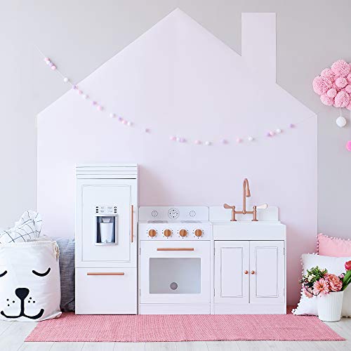 Teamson Kids TD-12863R Paris leksakskök, vit/roséguld Teamson Kids TD-12863R Paris leksakskök, vit/roséguld