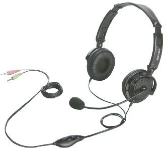 Buffalo Games Buffalo iBUFFALO binaural pannband typ headset halv stängd/brusreducerande mikrofon monterad svart BSH12BK Buffalo Games Buffalo iBUFFALO binaural pannband typ headset halv stängd/brusreducerande mikrofon monterad svart BSH12BK