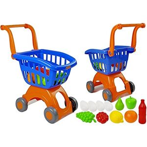 Lean Toys Market Trolley fruktägg shopping set nr 14 71385