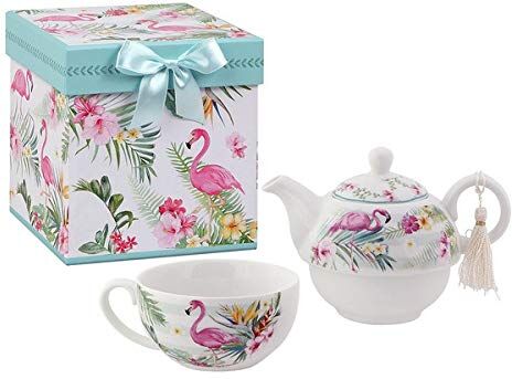 BigBuy Cooking Theepot Spel Tea For One 116113 Flamenco (3 Pcs)