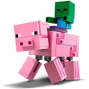 Lego 21157 Minecraft BigFig Pig med baby zombie-figurer byggsats, leksaker för barn 7+ år gammal