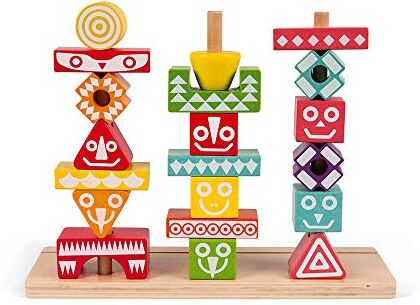 Janod J05331 52 PIEZAS PARA APILAR"EDUTOTEM" leksak, färgglad Janod J05331 52 PIEZAS PARA APILAR"EDUTOTEM" leksak, färgglad