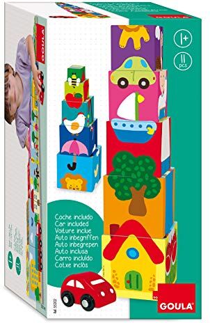 Jumbo Spiele Jumbo D55202 – stapeltorn med träbil Jumbo Spiele Jumbo D55202 – stapeltorn med träbil
