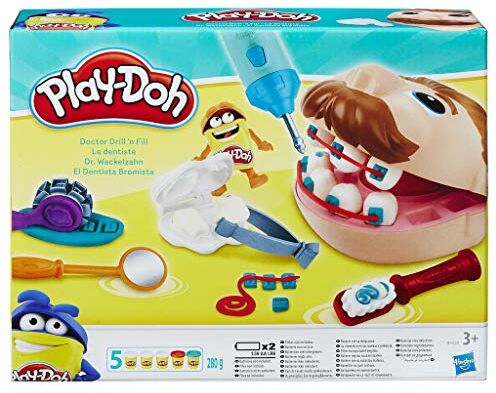Play-Doh B5520EU4 Doctor Drill-n-Fill, Tandläkare Lekset för Barn, Flerfärgad Play-Doh B5520EU4 Doctor Drill-n-Fill, Tandläkare Lekset för Barn, Flerfärgad