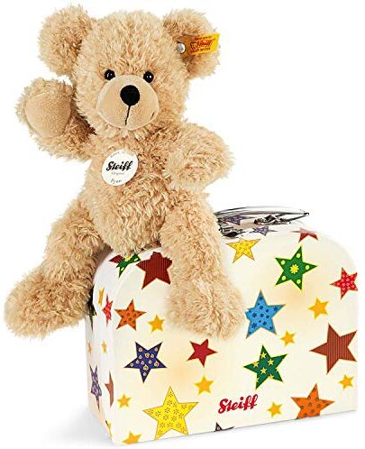 Steiff 111730 – Teddybär Fynn 23 im Koffer, beige Steiff 111730 – Teddybär Fynn 23 im Koffer, beige