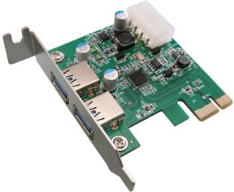 Kalea-Informatique  Kontrollkort PCI Express Låg profil 2 USB 3.0 Superspeed Ports Chipset Nec