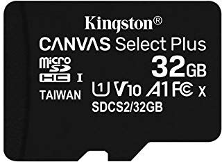 SDCS2/32GB-3P1A Kingston Canvas Select Plus microSD minneskort,  klass 10 (3 x kort, inkl. SD-adapter) SDCS2/32GB-3P1A Kingston Canvas Select Plus microSD minneskort,  klass 10 (3 x kort, inkl. SD-adapter)
