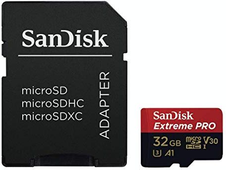 SDSQXCG-032G-GN6MA SanDisk  32 GB Extreme Pro MikroSDHC Minneskort med SD-adapter, A1, C10, UHS-I, U3, V30, Upp til 100 MB/s