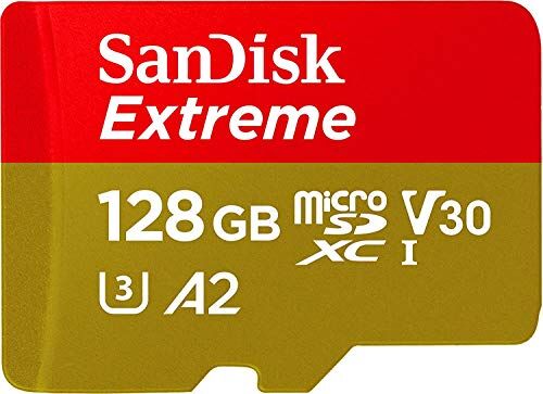 SDSQXA1-128G-GN6GN SanDisk Extreme microSD-kort för mobil gaming 128 GB, stöder med A2-appen Performance AAA/3D/VR-spelgrafik och 4K UHD-video, 160 MB/s läsning, 90 MB/s skrivning, klass 10, UHS-I, U3, V30 SDSQXA1-128G-GN6GN SanDisk Extreme microSD-kort för mobil gaming 128 GB, stöder med A2-appen Performance AAA/3D/VR-spelgrafik och 4K UHD-video, 160 MB/s läsning, 90 MB/s skrivning, klass 10, UHS-I, U3, V30