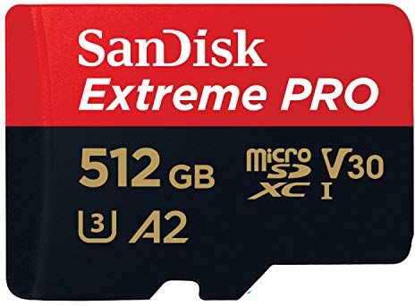 SDSQXCZ-512G-GN6MA SanDisk  Extreme Pro microSDXC Minneskort + SD-adapter med A2-apprestanda + Rescue Pro Deluxe, 512 GB, 170 MB/s, Klass 10, UHS-I, U3, V30, Svart/Röd SDSQXCZ-512G-GN6MA SanDisk  Extreme Pro microSDXC Minneskort + SD-adapter med A2-apprestanda + Rescue Pro Deluxe, 512 GB, 170 MB/s, Klass 10, UHS-I, U3, V30, Svart/Röd