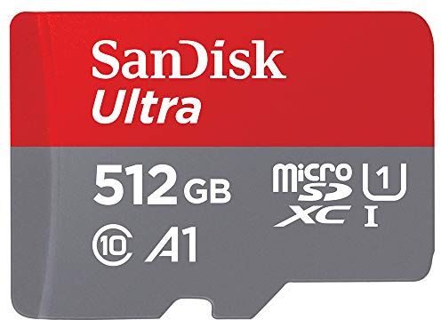 SDSQUAR-512G-GN6MA SanDisk  Ultra MicroSDHC Minneskort + SD-adapter, 512GB, Röd/Grå SDSQUAR-512G-GN6MA SanDisk  Ultra MicroSDHC Minneskort + SD-adapter, 512GB, Röd/Grå